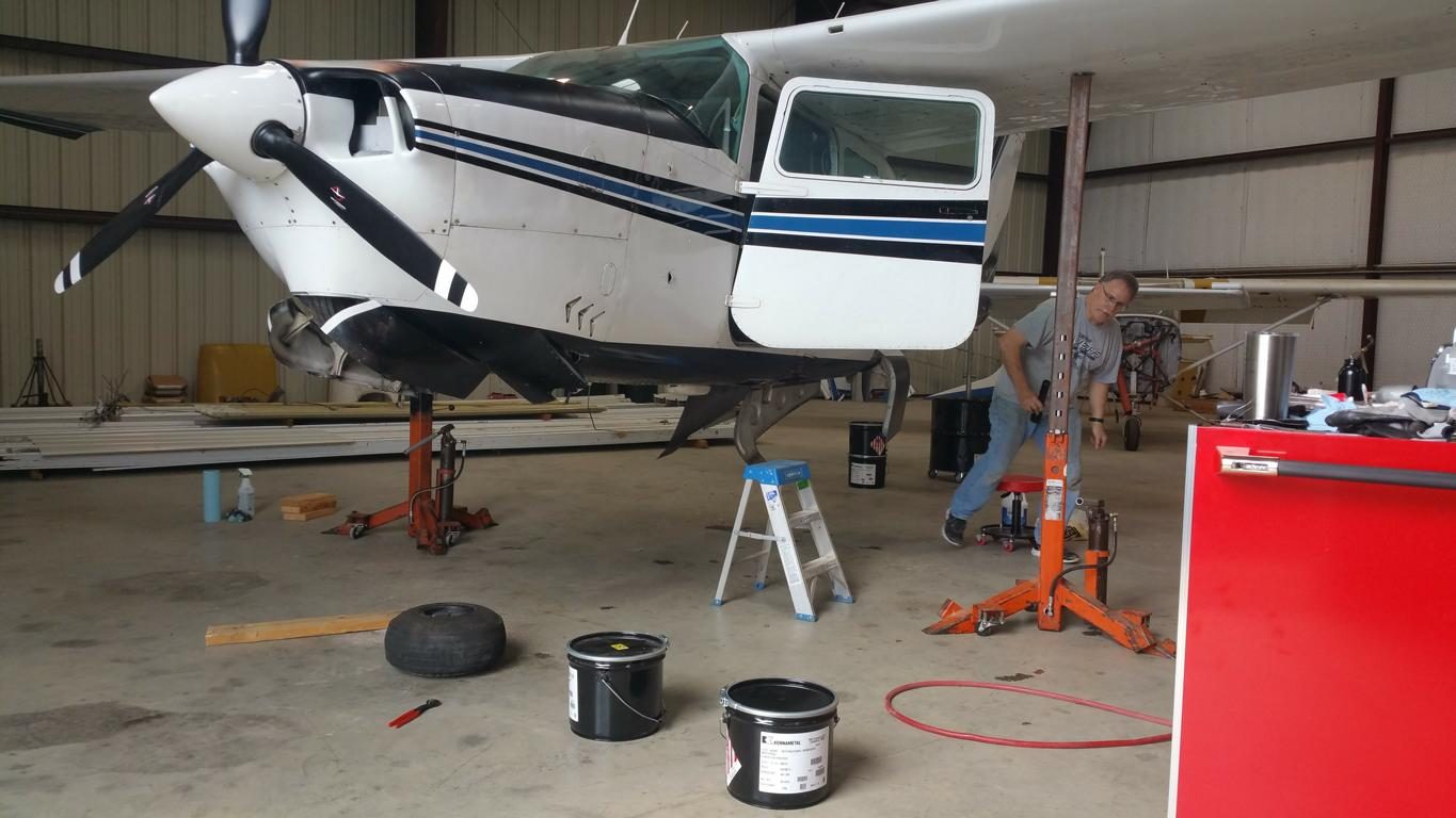 Mooney landing gear actuator inspection at DJS Aviation